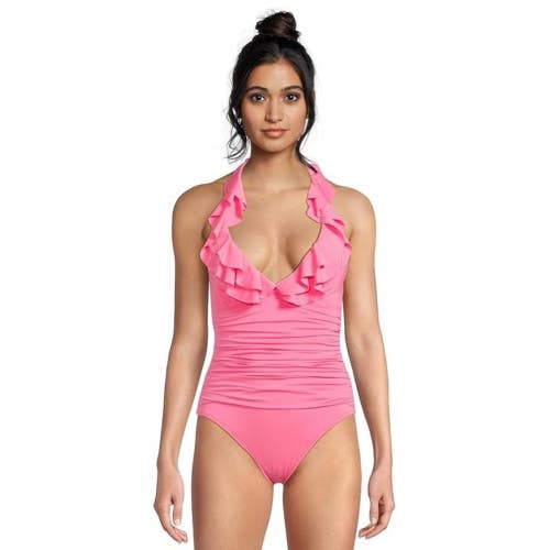 Lilly Pulitzer Desmond Swimsuit Women's 2 Sunkissed Pink One Piece Beach DDR2697