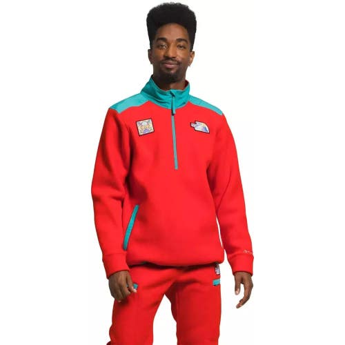 The North Face Alpine Polartec 200 Sweatshirt Mens XL Red Fleece Pullover KFC399