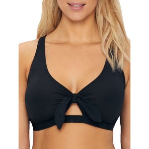 Sunsets Brandi Bikini Top Women Large Black Knot Front Bralette Swimwear DDR2884