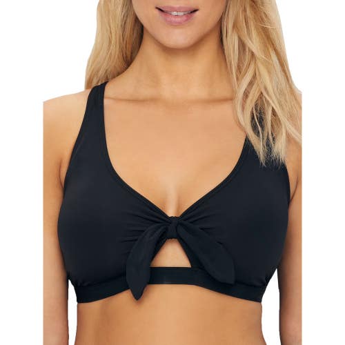 Sunsets Brandi Bikini Top Women Large Black Knot Front Bralette Swimwear DDR2884