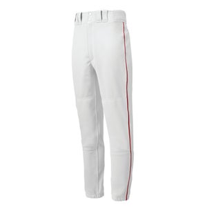 Mizuno Premier Piped Baseball Pant Boys Medium White Red Performance KFC525