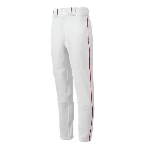 Mizuno Premier Piped Baseball Pant Boys Medium White Red Performance KFC525