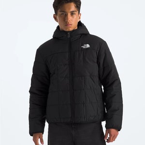 The North Face Shasta Jacket Boy Medium Black Reversible Full Zip Hooded DDR3192