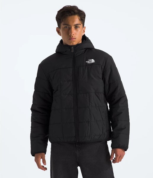The North Face Shasta Jacket Boy Medium Black Reversible Full Zip Hooded DDR3192