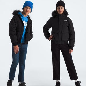 The North Face McMurdo Jacket Kids Large Black Hooded 600-Down Insulated KFC485