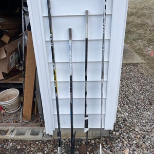 Broken hockey sticks