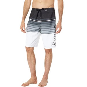 O'Neill Santa Cruz Printed 2.0 Boardshorts Men 30 White Drawstring Waist DDR2897