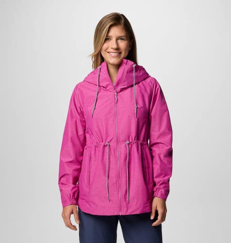 Columbia Lillian Ridge II Jacket Women XL Fuchsia Full Zip Hooded Outdoor KFC411