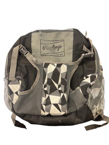 Used Rawlings BLACK PLAYER BACKPACK BB/SB Player Backpack Black 11863-S000025397