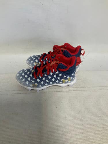 Used Under Armour SPOTLIGHT FRANCHISE USA Youth FB Cleats White/Red/Navy Youth 12.0 11823-S000037447
