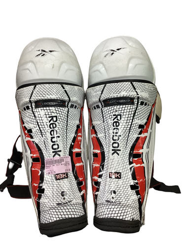 Used Reebok 18K Senior Shin Guards White 15" 11613-S000178016