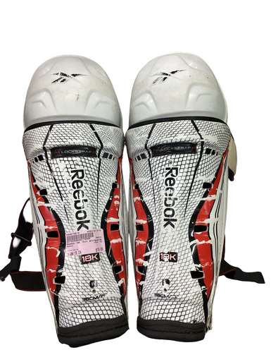 Used Reebok 18K Senior Shin Guards White 15" 11613-S000178016