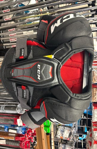 JR LG Used CCM Jetspeed FT370 Junior large ice hockey shoulder pads pad FT 370