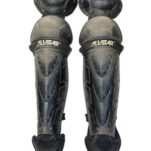 Used All Star LG1216PS Catchers Leg Guards Black Intermed 11835-S000204554