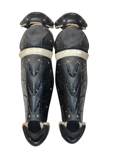 Used All Star TOPSTAR SHIN GUARDS 12-16 Catchers Leg Guards Black Intermed 11835-S000205978