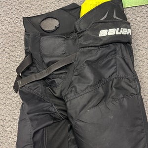 JR LG Bauer Supreme S190 Used Large Black Junior Ice Hockey Pants pant S 190