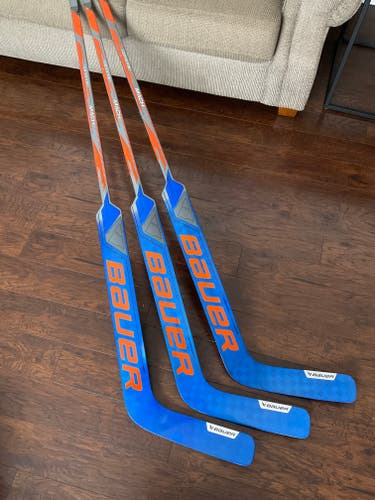 3 pack - Pro Stock Bauer Mach (Ultrasonics skinned as Machs) Goalie Sticks - 26”
