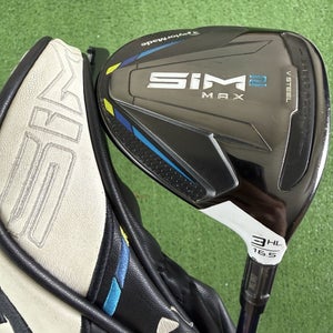 TaylorMade SIM 2 MAX 16.5 Fairway Wood 3HL Ventus Blue FW 5-A Senior A Flex 43