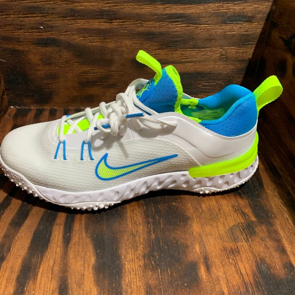 Nike Huarache 9 Elite TF LAX Lacrosse Shoes Turf Cleats FV6148-100 Mens Size 8