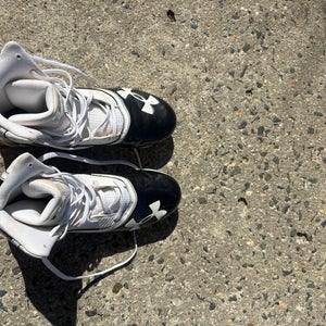 White Unisex Size M 9.0 (W 10.0) Adult Under Armour Highlight High Top (Used)