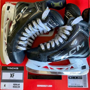Black 2024 CCM Tacks XF Hockey Skates Regular Width Size 4 (Used)