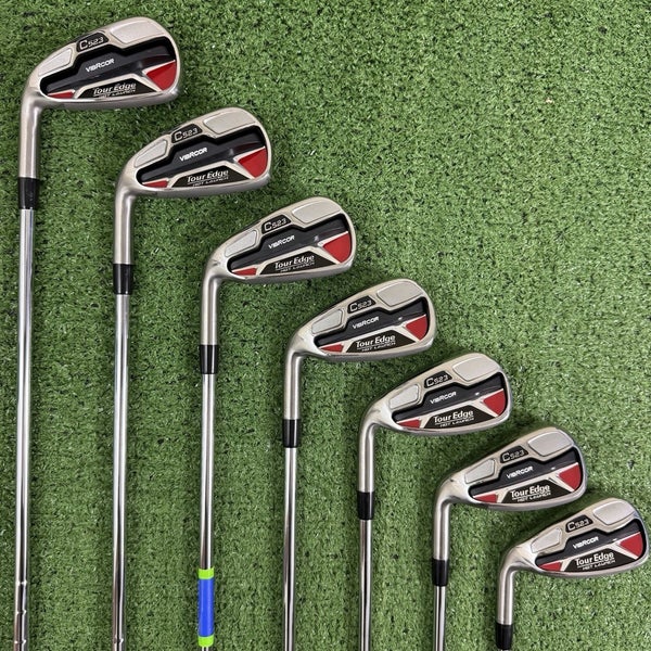 Tour Edge C523 Hot Launch Iron Set 5-PW AW XP 85g S300 Stiff Flex Left Handed