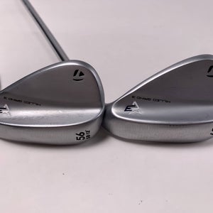 TaylorMade Milled Grind 3 Raw Chrome Wedge Set 56* 12 | 60* 12 Hi-Rev 2.0 RH