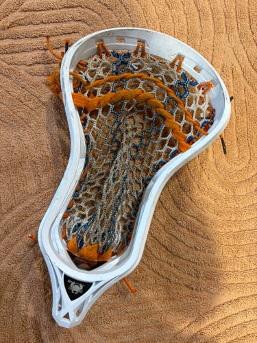 White ECD Lacrosse Rebel Offense Head | Strung (Used)