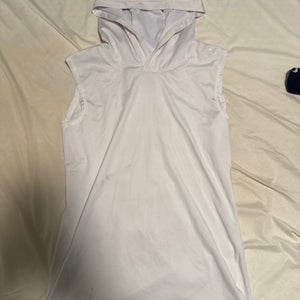 Sleefs sleeveless hoodie white(Used)