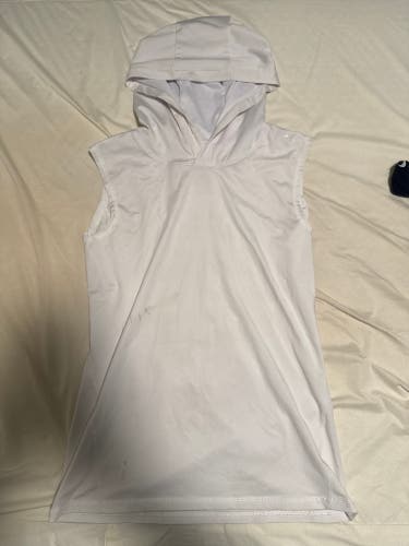 Sleefs sleeveless hoodie white(Used)