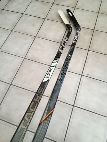 2 Pack Senior CCM Tacks XF Pro / True HZRDUS 9X4 Left Hand 2-piece Hockey Sticks