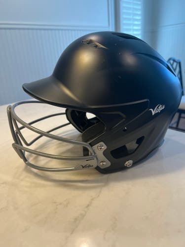 New Victus Youth Baseball Helmet Black w/ Face Mask Grill 6 5/8