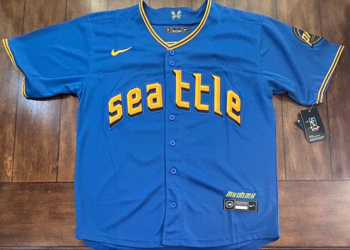 Cal Raleigh Seattle Mariners City Connect Jersey Adult Medium NWT