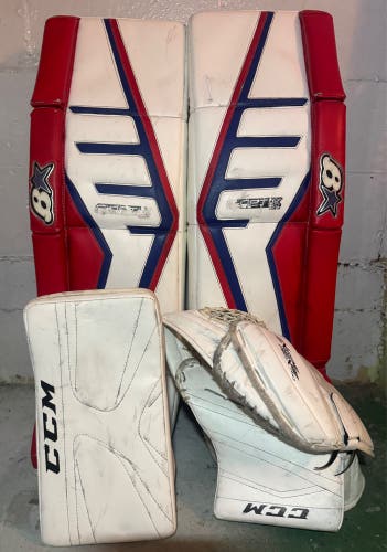 36+1 Brian’s  G-Netik Pro 2 leg pads CCM extreme flex 2  760 glove and CCM revolution 575 blocker