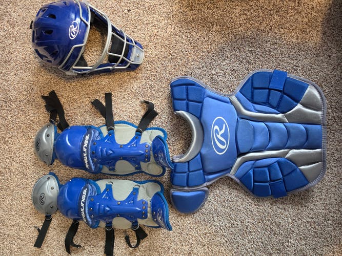 Blue Rawlings Renegade 2.0 Catcher's Set (Used)