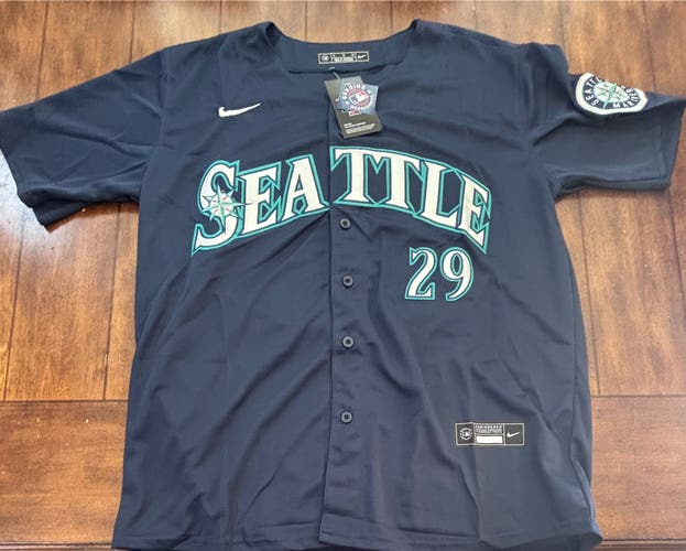 Seattle Mariners #29 Cal Raleigh Men's Stitched Away Jersey Adult XL NWT