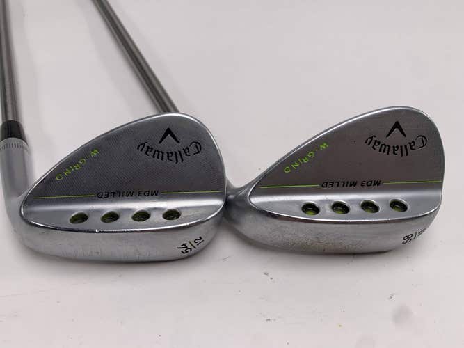 Callaway MD3 Milled Chrome W-Grind Wedge Set 54*12 | 58*11 SteelFiber i80 Reg RH