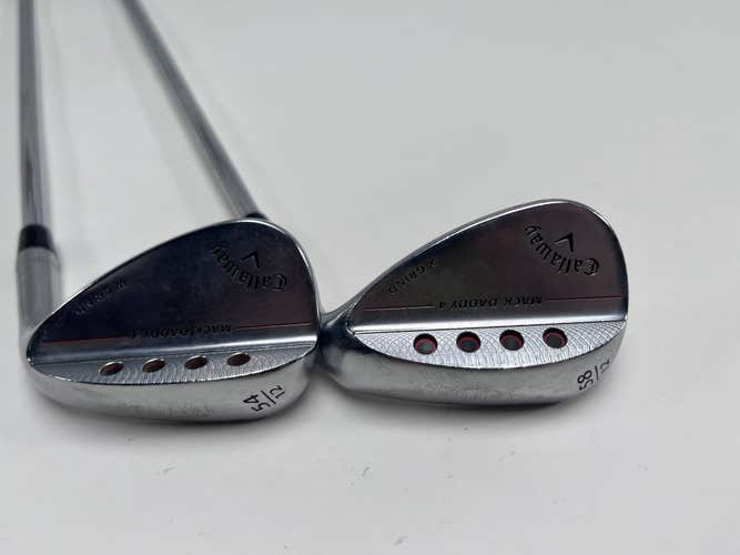 Callaway Mack Daddy 4 Chrome Wedge Set 54*12 | 58*12 DG S200 Tour Issue Stiff RH