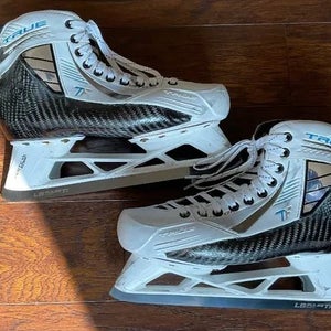 Pro Stock True Custom Goalie Skates with Bauer Holders - Size ~9.5D