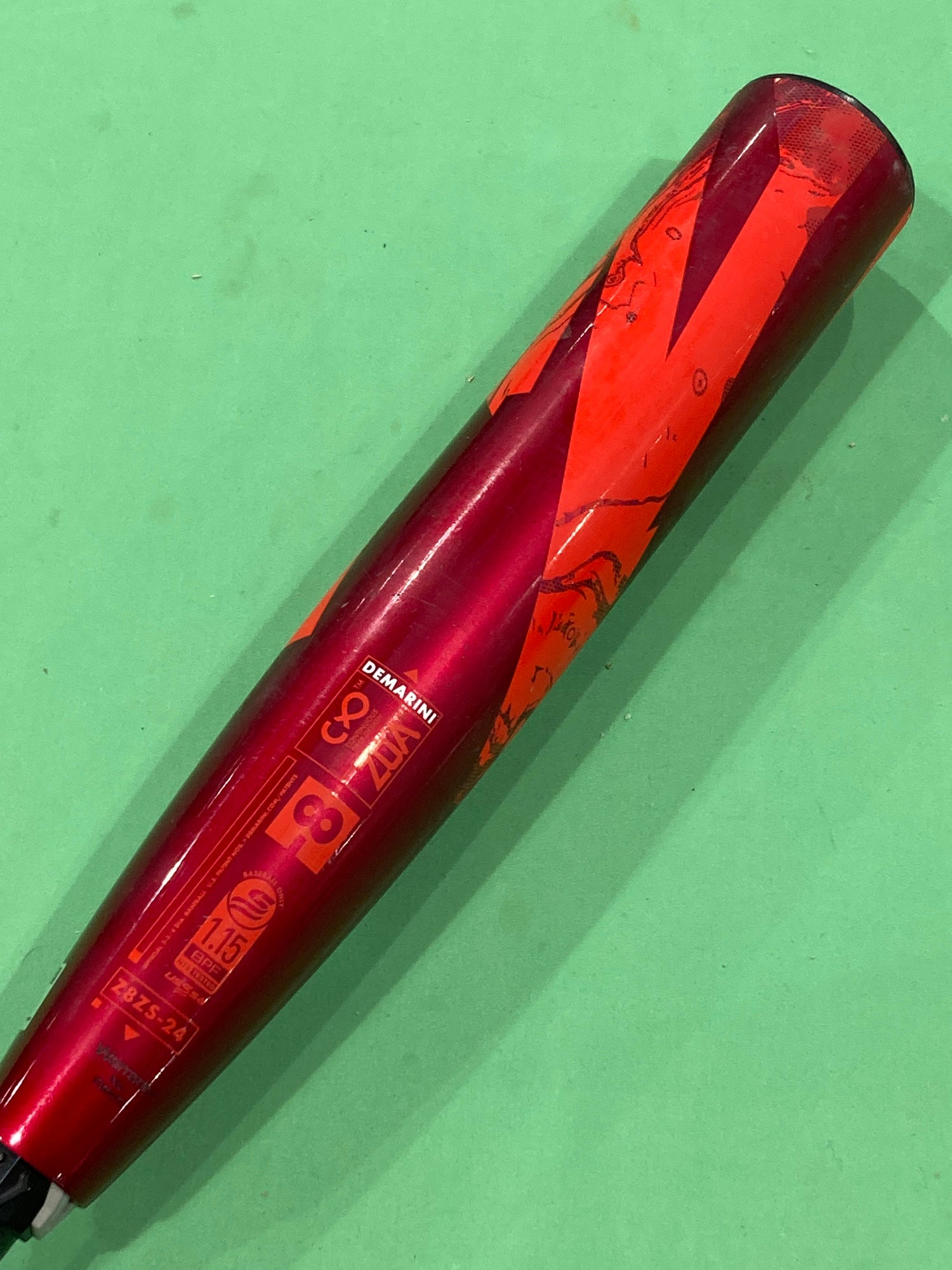 Batte De Baseball DeMarini 2024 Zoa (-8) 31/23 2 3/4" USSSA – Occasion Rouge