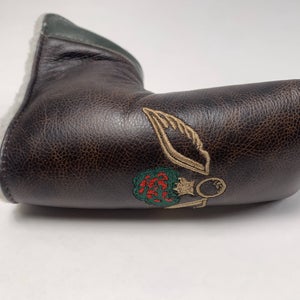 Links & Kings Brown Leather Blade Putter Logo Headcover
