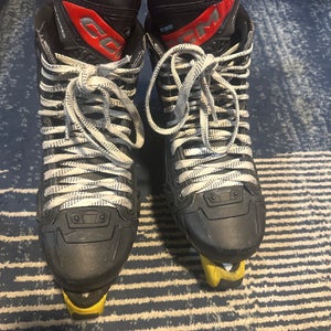 Black/White 2025 CCM JetSpeed FT6 Pro Hockey Skates Regular Width 10 (Used)