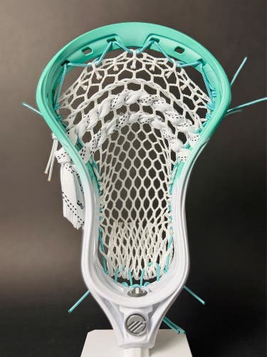 Maverik Tactik 3 Lacrosse Head – Custom Mint Fade Dye + Hero 4 Stringing