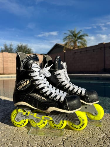 Black/White Easton Ultra Lite Pro Hockey Skates Regular Width Size 3.5 (Used)