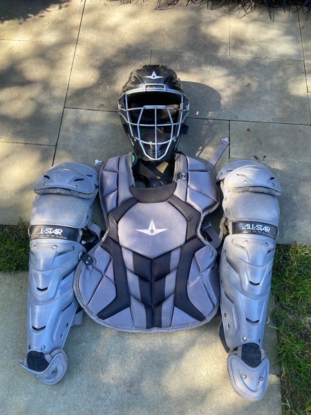 Black/Gray All Star System 7 Catcher's Set (Used)