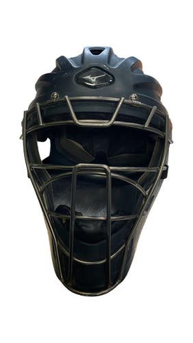 Used Mizuno SAMURAI Catchers Helmet w/Mask Navy Blue LG 11859-S000028821