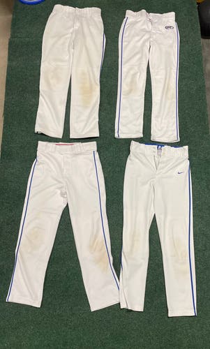 Bundle four (4) Youth Large Baseball Pants (Nike, Marucci, Rawlings)