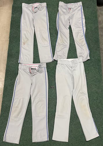 Bundle four (4) Youth Large Baseball Pants (Marucci, Rawlings)