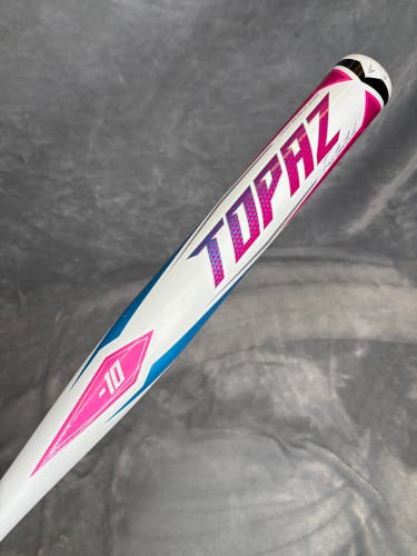 White 2022 Easton Topaz Alloy Bat (-10) Alloy 22 oz 32" (Used)