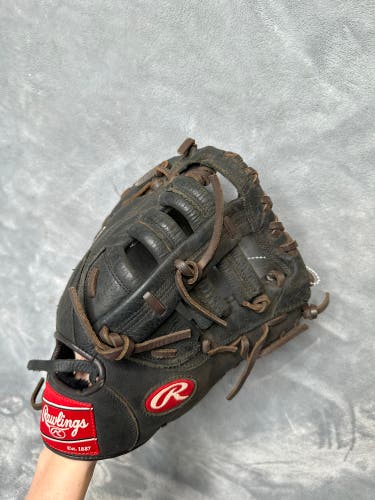 Black Rawlings Renegade RH First Base Baseball Glove 12.5" (Used)